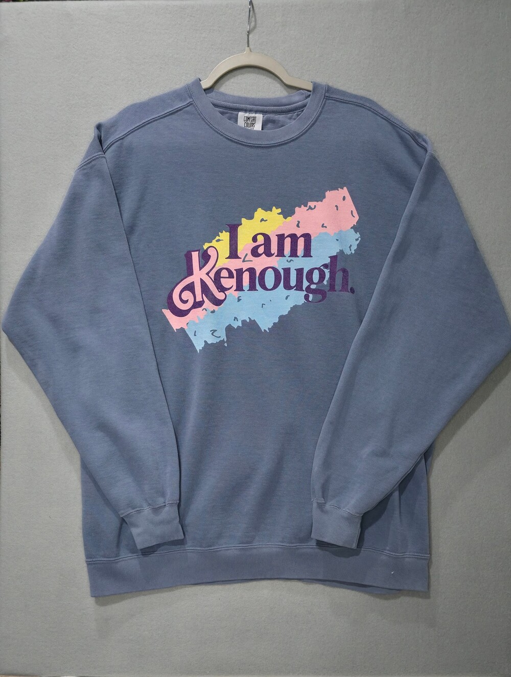 Comfort Colors Barbiecore - "I Am Kenough" Graphic Crewneck - Size 2XL